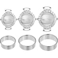 Patelai 6 Pcs Dumpling Maker Set, 3.9" 3.7" 3.2" Press & Skin Cutter