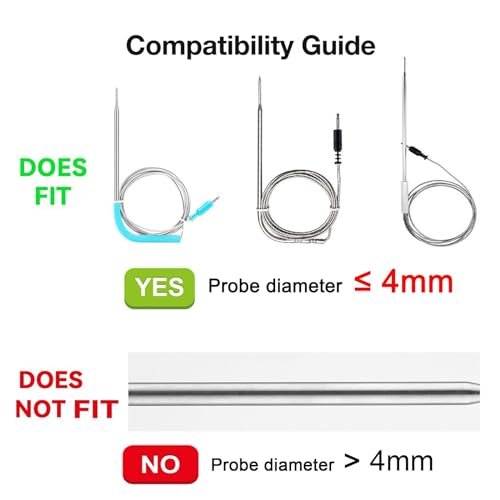 Temperature Probe Spool for BBQ Thermometer with Strong Magnets, Meat Probe Winder Organizer Perfect for Wrapping Wire for Store,Travel, BBQ Grill Accessories Tools - Presents for Men Dad（4-Pack）