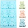 6 Cavity Bear Silicone Candy Molds - color: Style E
