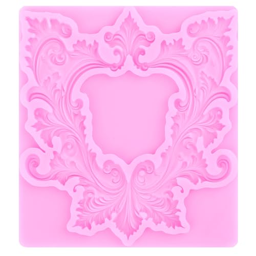 Mujiang Baroque Frame Fondant Molds Picture Frame Silicone Mold Set Of 4 - color: Style I