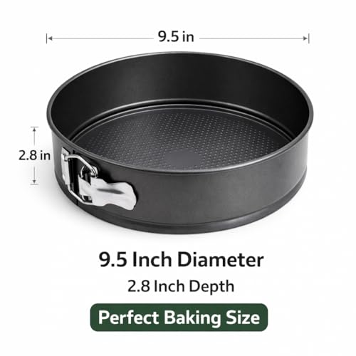 Wee's Beyond Non-Stick Springform Pan 9.5 Inch Cheesecake Pan for Baking – Easy Release Spring Form Pan with Removable Bottom – Durable Cake Pan for Cheesecake, Tortes & Desserts – Easy Clean Bakeware - style: Springform Pan