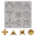 Celtic Knot Silicone Mold Cross Symbols 8.7 x 8.7 cm - color: Grey(XL306)