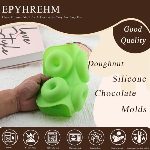 6 Cavity Doughnut Silicone Chocolate Molds Set Of 2 - color: Style G