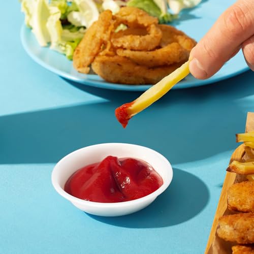 Angoily 20Pcs Unbreakable Dipping Sauce Bowls, White 2 Oz Soy Sauce Dish - color: 20 Pcs