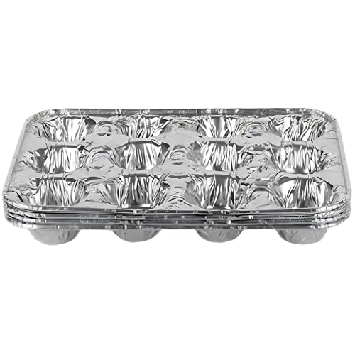 PARTY BARGAINS 12-Cup Aluminum Mini-Muffin Pans - 20 Pack, Mini-Cupcake Pans, Disposable Tin for Baking (Max 240°C)