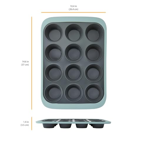 Chicago Metallic 12-Cup Silicone Muffin Pan - 10.43 Inch - style: 12 Cup Muffin Pan
