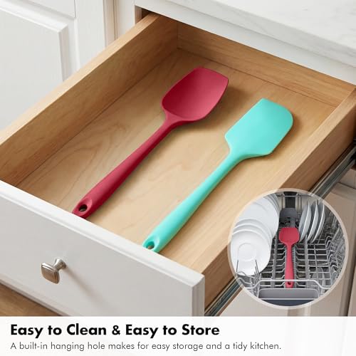 Silicone Spatula Set, 600ºF Heat Resistant, 2Pcs, Multicolor 2 - color: Multicolor2