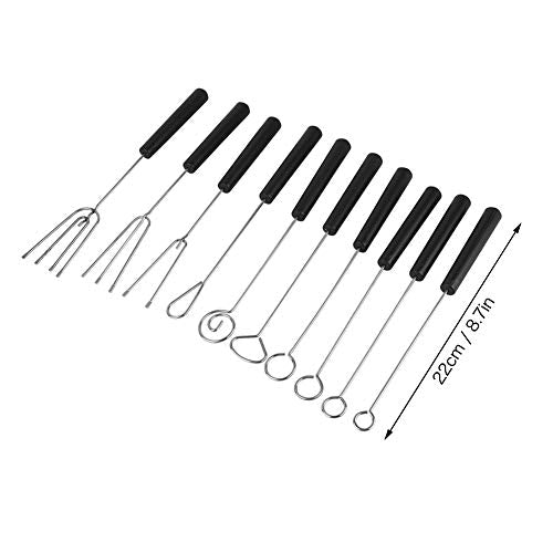10pcs Candy Dipping Tools, Stainless Steel Chocolate Dipping Fork, 8.7in Chocolate Dipping Tool with PP Handle for Handmade Chocolates, Pralines and Truffles