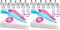 200Pcs Piping Bags and Tips Set, 12 Inch Pastry Bags, Cakes Decorating Kit Supplies, Icing Bags Disposable with 1 Reusable Piping Bags, 12 Frosting Tips, 2 Couplers, 2 Bag Ties (Pack of 2) - size: 12 Inch with Tips（200Pcs） (Pack of 2)