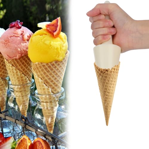 Pizzelle Roller, 4Pcs 9.3in Ice Cream Cone Molds Cone Roller Egg Roll DIY Molds Plastic Cream Horn Molds - color: #1*2pcs