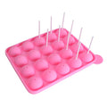WARMBUY 20 Cavity Silicone Cake Pop Mold Lollipop Baking Tray with Sticks