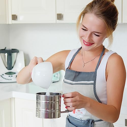 Rondauno Flour Sifter for Baking, Crank Sifter for Powdered Sugar Duster