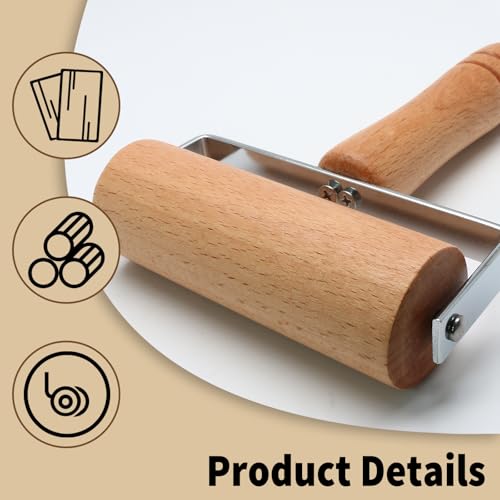 Wooden Rolling Pin, T Square Type - style: Style 2