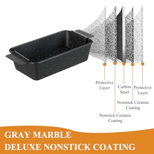 Walooza 9x5 Meatloaf Pan with Drain Tray, Heavy-Gauge Carbon Steel Nonstick Loaf Pan for Baking Bread, Oven-Safe Healthy Baking Pan for Meatloaf, Banana Bread, Sandwich Bread - size: 9X5 Meatloaf Pan (1-pack)