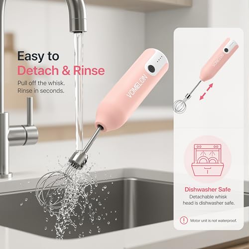 Electric Egg Beater Whisk, USB Charging Mixer, Three-Speed Adjustment, Suitable for Whisking Eggs, Cream, Sauce, Jam Supplements and More, Pink - color: Pink