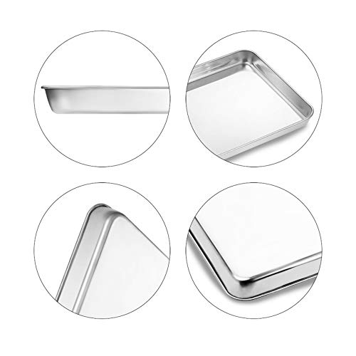 Large Set Baking Sheet and Cooling Rack Set, Bastwe 24L x 16W x 1H inch Professional Bakeware, Healthy & Nontoxic & Rustproof & Easy Clean - size: 24 inch with Rack