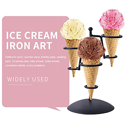 Ice Cream Cone Holder Stand, Waffle Cone Display Rack, Food Serving Rack