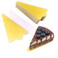 YYaaloa Mini Triangle Golden Cake Boards 50pcs Mousse Cupcake Base Paper Plates Triangle Dessert Board Base for Cake DIY, Baking Dessert Party Wedding Birthday (Triangle, 50pcs) - color: Triangle, size: 50pcs