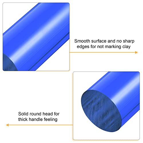 HARFINGTON Acrylic Clay Roller 9 Inch x 1 Inch Solid Non-Stick Plastic Round Tube Roller Polymer Clay Rod Fondant Rolling Pin for Shaping, Sculpting, Modeling DIY Crafts, Blue - color: Blue, size: 9 Inch x 1 Inch