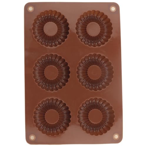 6 Cavity Donut Silicone Chocolate Molds - color: Style E