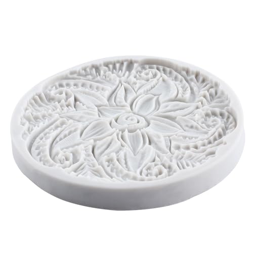 Lingzhi Embossed Flower Silicone Mold Embossing Mat Textured Fondant Mold - color: Style V