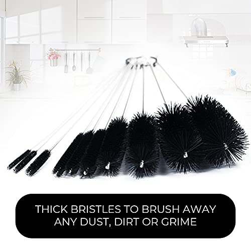 10" Extra Long Tube Brush Set - Small 5 Pack - Black - color: Black, size: Small 5 Pack (2mm 3mm 4mm 5mm 6mm)