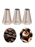 Large Round Piping Tips for Choux Pastry, Cream Puffs & Cannoli Filling - color: K