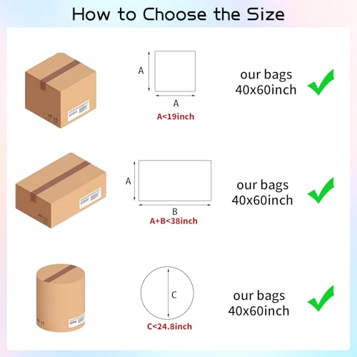 woric Extra Large Clear Cellophane Bags 40x60 Inch for Large Gift Baskets - size: 40x60 Inch