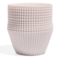 The Silicone Kitchen Reusable Silicone Baking Cups, Non-Toxic, BPA Free, Dishwasher Safe, Jumbo, 12 Pack, Designer White - size: Jumbo