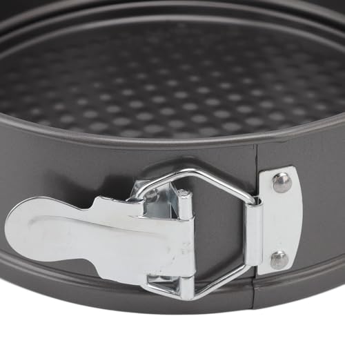 3Pcs Springform Cake Pan Set - Nonstick Round Carbon Steel Bakeware with Removable Bottom for Cheesecake Pizza Bread, Black(18+20+22cm) - size: 18+20+22cm