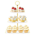 Hoedia 3 Tier Cupcake Stand Tower, Plastic Cup Cake Holder(Square)