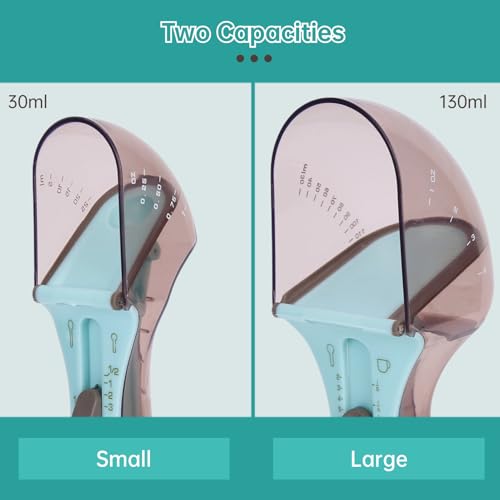 Adjustable Measuring Spoon Set – Multifunctional Cooking & Baking Scoop, Accurate Measurement, Easy to Clean, Includes 130ml & 30ml Spoons