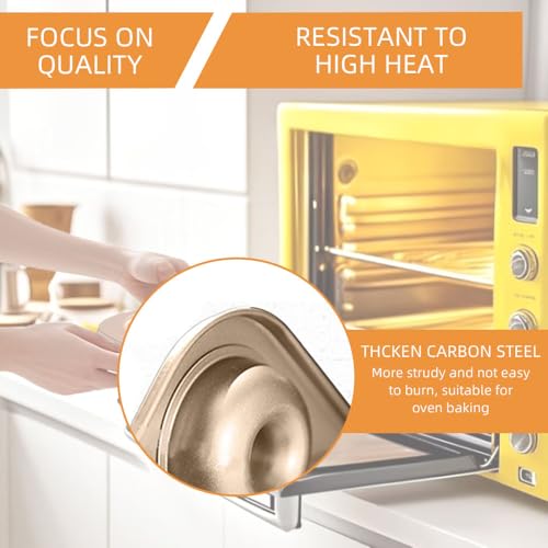 Donut Baking Pan - 14x10.4 Inch Nonstick Carbon Steel Donut Mold with Easy Release Professional Doughnut Maker Pan for Oven Commercial Home Baking (1 Pack 12-Cavity Bagel Pan)