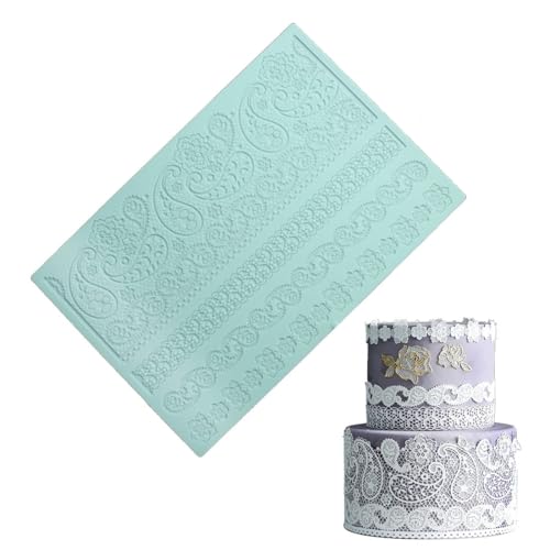 Paisley Lace Silicone impression Mat fondant imprint lace mat