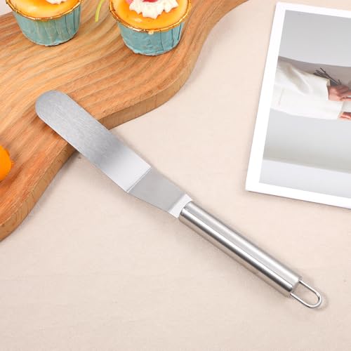 6" Offset Spatula, Stainless Steel Icing Spatula Angled Cake Spatulas Cake Icing Tools with Sturdy Handle Frosting Spatulas for Cakes Decorating, Baking, Pastry