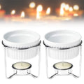 Ceramic Butter Warmers for Seafood, Butter Melter Set of 2
