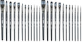 Transon Artist Paint Brush Set of 12 for Watercolor Acrylic Gouache Oil and Tempera Painting (Pack of 2) - size: Grey 12PCS (Pack of 2)
