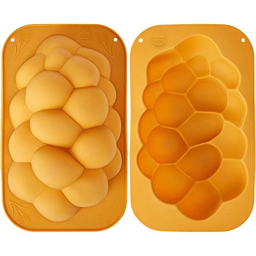 The Dreidel Company Silicone Challah Braid Bread Mold Bakeware, Perfect Kosher Challah Braided Baking Mold Pan, No Shaping Required - Medium (Single) - size: Single