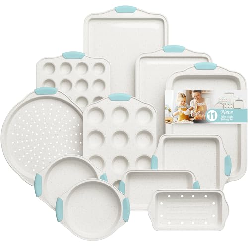 11-Piece Non-Toxic Bakeware Set – Nonstick, Stackable & Oven Safe Pans set