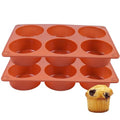 Joyeee Silicone Muffin Pans for Baking, 2 Pcs Large Muffin Pan Silicone Cups Bakeware for Baking Silicone Cupcake, 6 Cup Regular Size Silicone Molds Nonstick, Non-Stick, Just PoP Out! - size: Regular size muffin molds - 2 pack