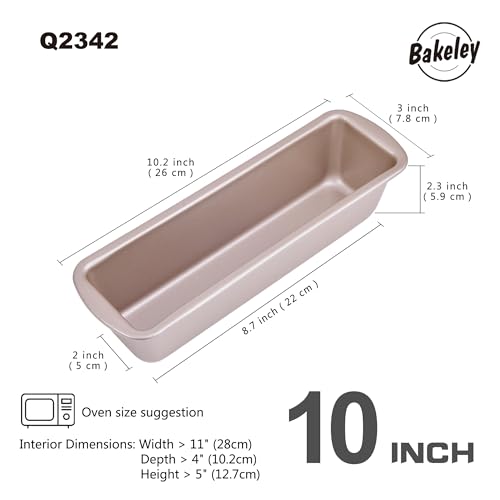 10 Inch Rectangle Loaf Pan 2 Pack Nonstick Bakeware for Oven Baking - size: 10" 2.8Lb 2Pcs