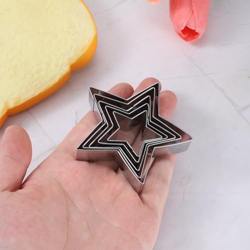 5 Pcs Star Shapes Molds, Star Cookie Cutter Set (5 Sizes)