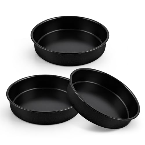 P&P CHEF 9 Inch Cake Pan Set of 3, 3 Pcs Nonstick Round Cake Baking Pans