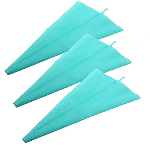 Jennice House Silicone Pastry Bags Set, 3 Pack of 16 inch Reusable Icing Piping Bags Baking Cookie Cake Decorating Pastry Bags Set