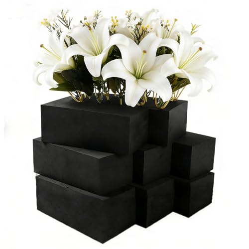 8 Piece Reusable Floral Foam Blocks, 6 x 3 x 2.5 Inch, Water Resistant, for Artificial Flower Arrangements, Outdoor Planters, Wedding Decor (8, 6 * 3 * 2.5) - size: 6*3*2.5