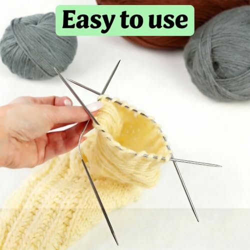 18 Pcs Stainless Steel Circular Knitting Needles Set, Sizes 2-4.5mm - size: 9inch