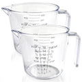2Pcs 2 Cup Plastic Measuring Cup,Plastic Liquid Measuring Cups for Baking,Cooking,Mixing