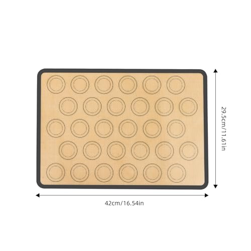 Silicone Baking Mat with 30 Macaron Circles, 41.9 x 29.5 cm, Gray