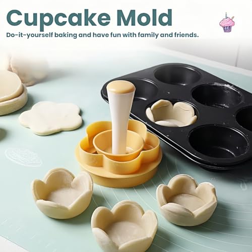 2 Pack Creative DIY Baking Mold Set Cupcake Press Donut Cutter Cookie Pastry Rice Ball Maker Non Stick Baking Tools