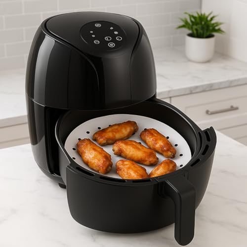 BYKITCHEN 5 Inch Steamer Liners,200pcs Small Round Air Fryer Paper - size: 5 inches